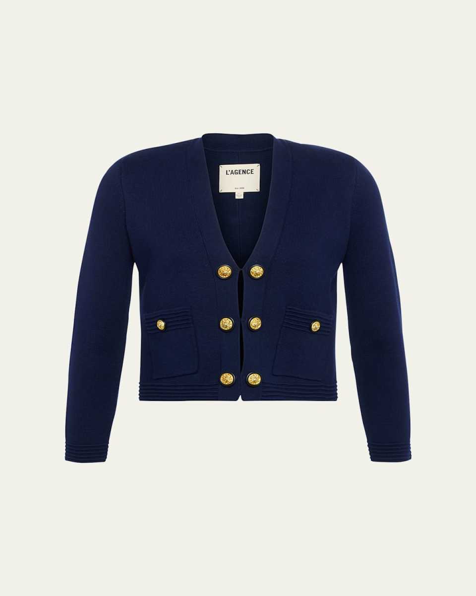Catie Knit V-Neck Blaz